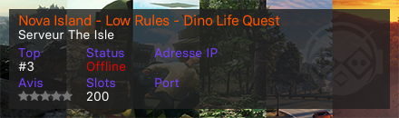 Nova Island - Low Rules - Dino Life Quest