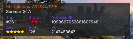 M.l roleplay Wl PS4/PS5