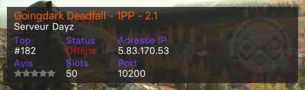 Goingdark Deadfall - 1PP - 2.1