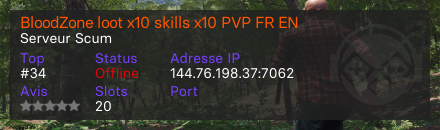 BloodZone loot x10 skills x10 PVP FR EN