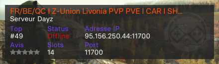 FR/BE/QC I Z-Union Livonia PVP PVE I CAR I SHOP https://discord.gg/43JZQxNCAt