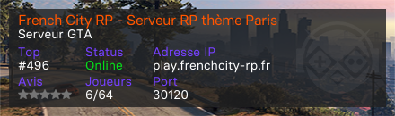 French City RP - Serveur RP thème Paris 