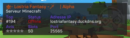 🏰- Lostria Fantasy -🗡️ | Alpha 