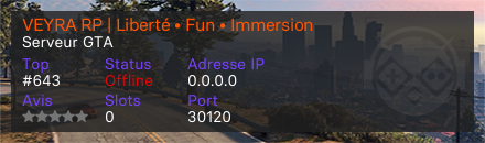 VEYRA RP | Liberté • Fun • Immersion