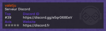 valetju - Serveur Discord