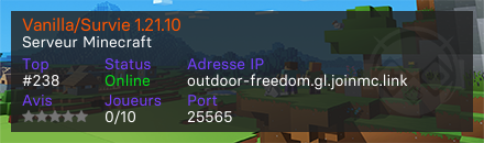 Vanilla/Survie 1.21.10