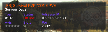 [FR] Survival PVP /ZONE PVE