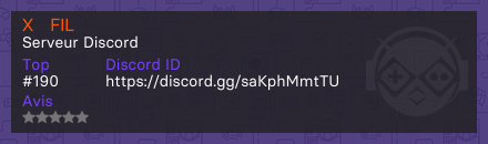 X・FIL - Serveur Discord