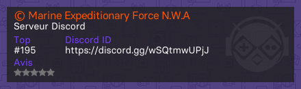 © Marine Expeditionary Force N.W.A - Serveur Discord