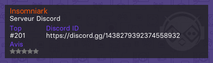 Insomniark - Serveur Discord