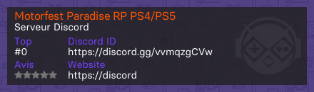Motorfest Paradise RP PS4/PS5