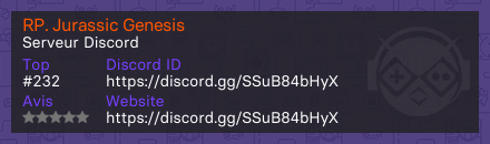 RP. Jurassic Genesis