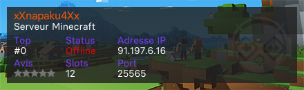 xXnapaku4Xx - Serveur Minecraft