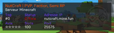 NutCraft | PVP, Faction, Semi RP