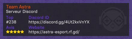 Team Astra - Serveur Discord
