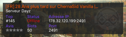 [FR] 28 Ans plus tard sur ChernaSid Vanilla | Loot+ | Full PVP - Serveur Dayz