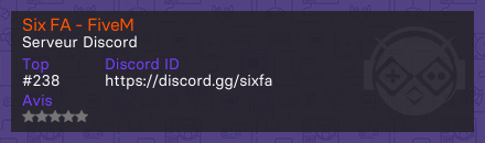 Six FA - FiveM - Serveur Discord