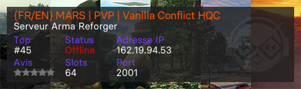 {FR/EN} MARS | PVP | Vanilla Conflict HQC - Serveur Arma Reforger