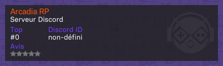 Arcadia RP - Serveur Discord