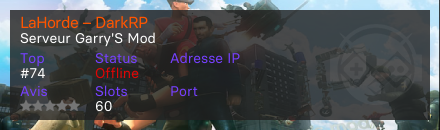 LaHorde – DarkRP - Serveur Garry's mod