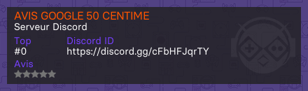 AVIS GOOGLE 50 CENTIME 