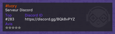 #Ivory - Serveur Discord