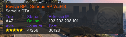 Revive RP│Serious RP WL+18