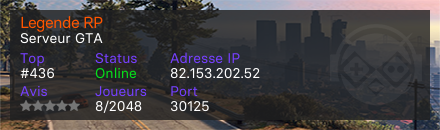 Legende RP - Serveur GTA