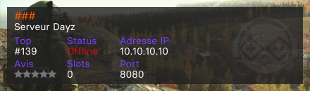 ### - Serveur Dayz