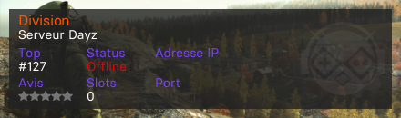 Division - Serveur Dayz