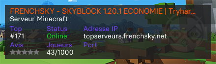 FRENCHSKY - SKYBLOCK 1.20.1 ECONOMIE | Tryhard & Chill