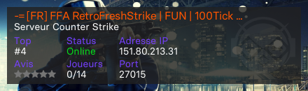 -= [FR] FFA RetroFreshStrike | FUN | 100Tick =-