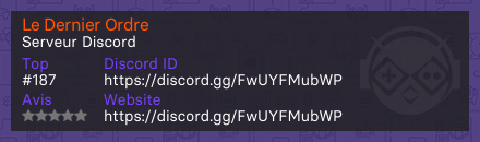 Le Dernier Ordre  - Serveur Discord