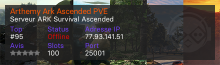 Arthemy Ark Ascended PVE