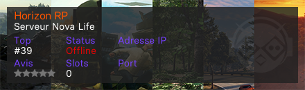 Horizon RP - Serveur Nova Life