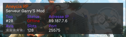 Aneycia RP - Serveur Garry's mod