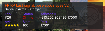 FR RP Last signal/post-apocalypse V2