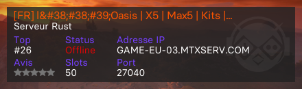 [FR] l&#38;#39;Oasis | X5 | Max5 | Kits | Events