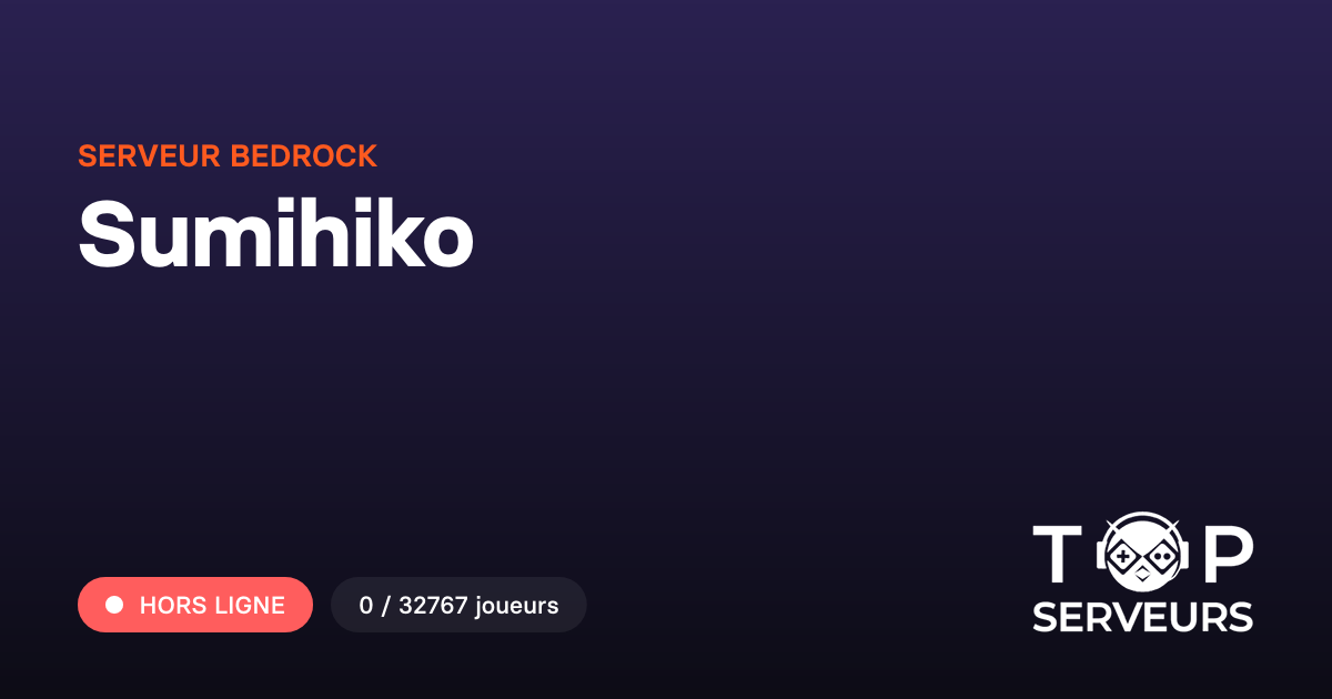 Sumihiko Sumihiko - Serveur Bedrock