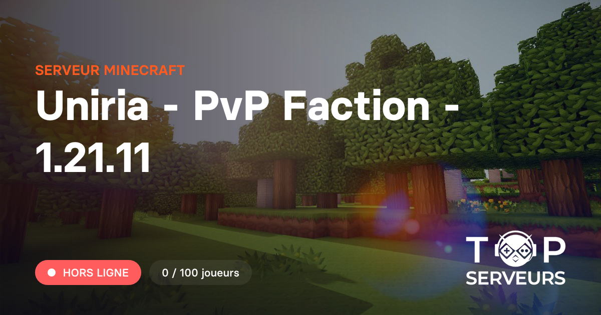 Uniria - PvP Faction - 1.21.11 - Serveur Minecraft