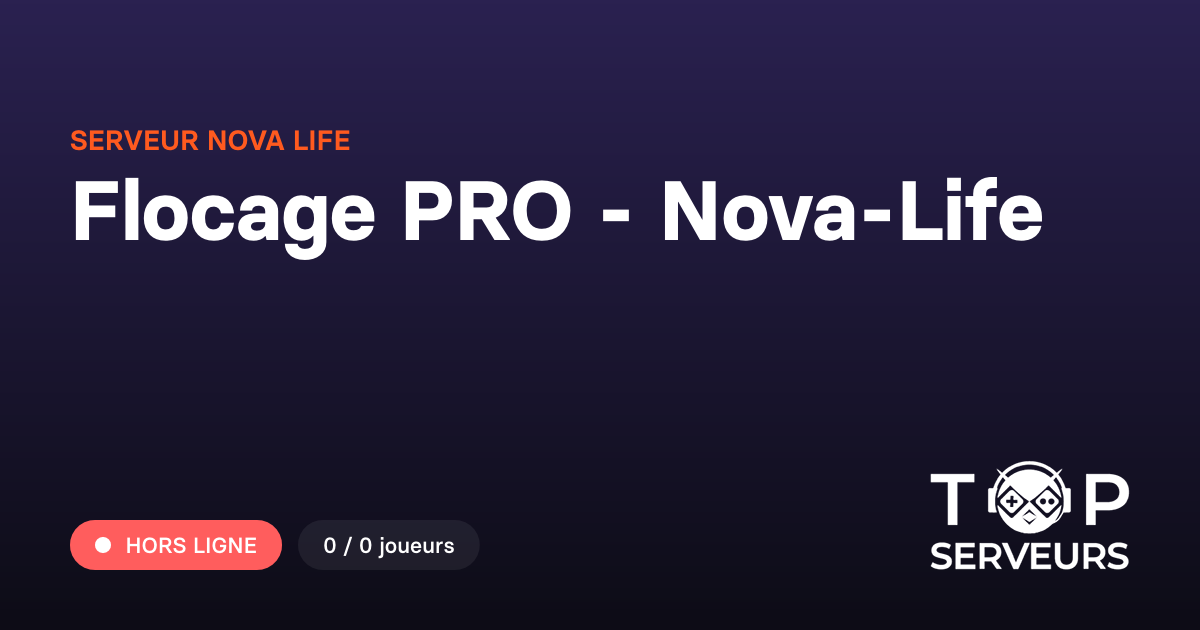 Flocage PRO - Nova-Life - Serveur Nova Life
