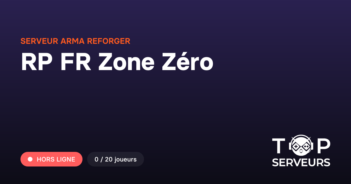 Beta Zone Rp RP FR Zone Zéro - Serveur Arma Reforger